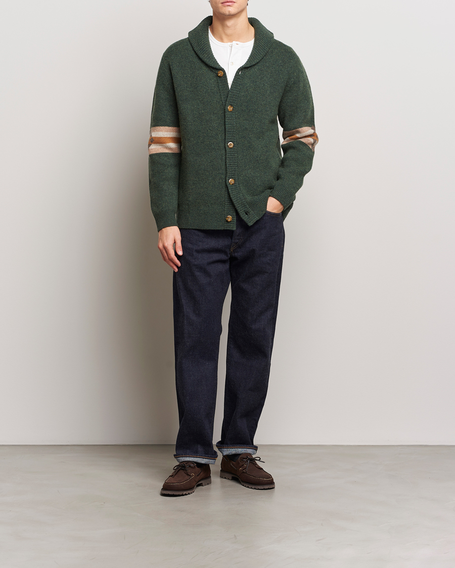 Homme | Pulls Et Tricots | Pendleton | Nehalem Lambswool Cardigan Forest Green