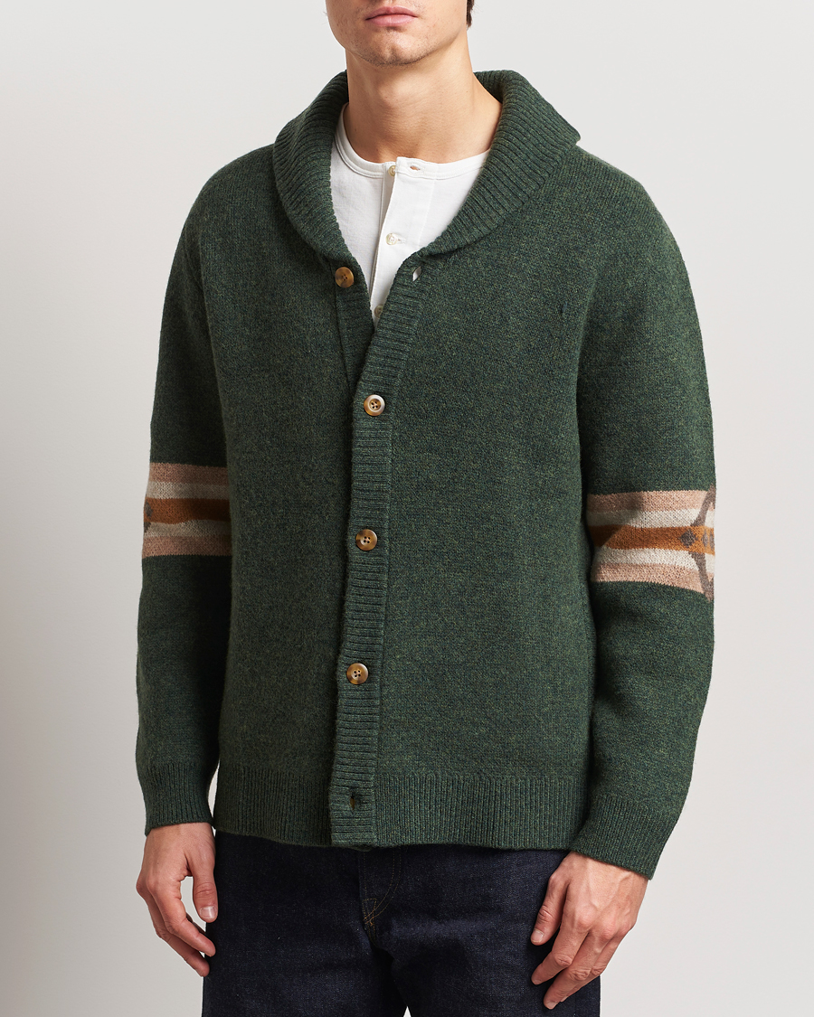 Homme | Pulls Et Tricots | Pendleton | Nehalem Lambswool Cardigan Forest Green
