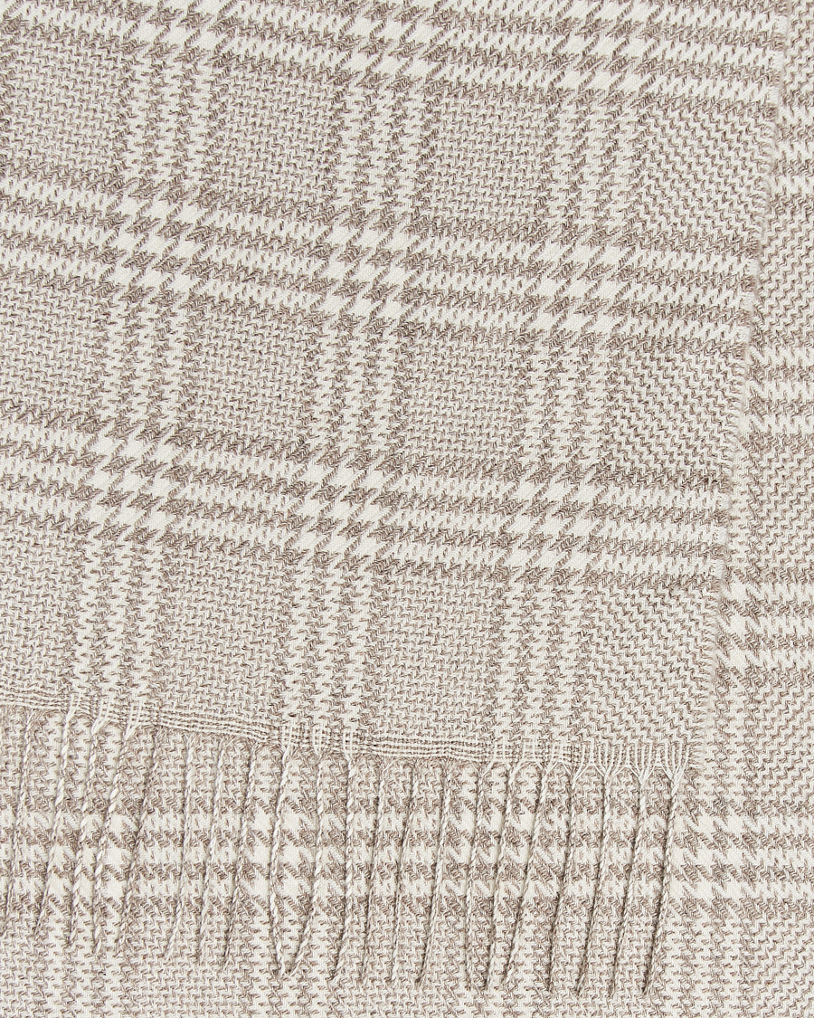 Homme | Piacenza Cashmere Cashmere/Silk Houndstooth Scarf Light Beige | Piacenza Cashmere | Cashmere/Silk Houndstooth Scarf Light Beige