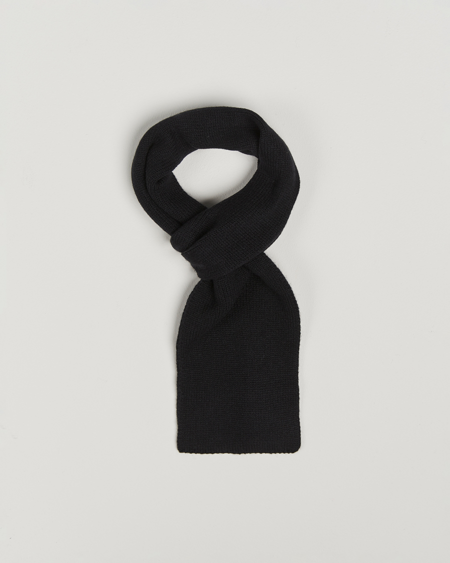 Homme | Piacenza Cashmere Short Loop Cashmere Scarf Black | Piacenza Cashmere | Short Loop Cashmere Scarf Black