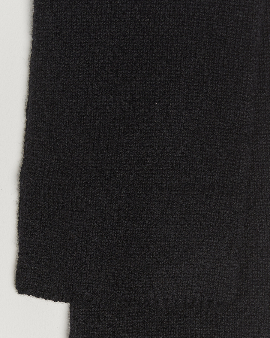 Homme | Piacenza Cashmere Short Loop Cashmere Scarf Black | Piacenza Cashmere | Short Loop Cashmere Scarf Black