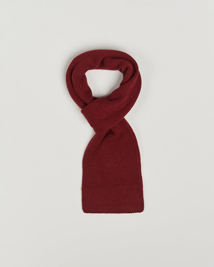 Homme | Piacenza Cashmere Short Loop Cashmere Scarf Burgundy | Piacenza Cashmere | Short Loop Cashmere Scarf Burgundy