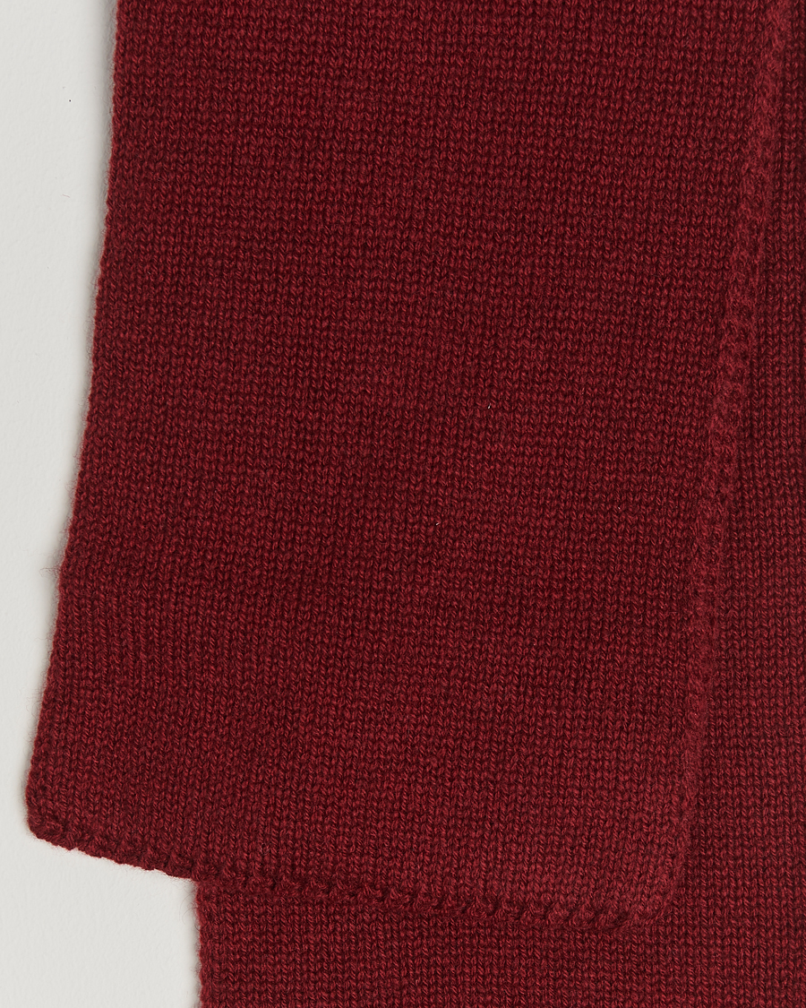 Homme | Piacenza Cashmere Short Loop Cashmere Scarf Burgundy | Piacenza Cashmere | Short Loop Cashmere Scarf Burgundy