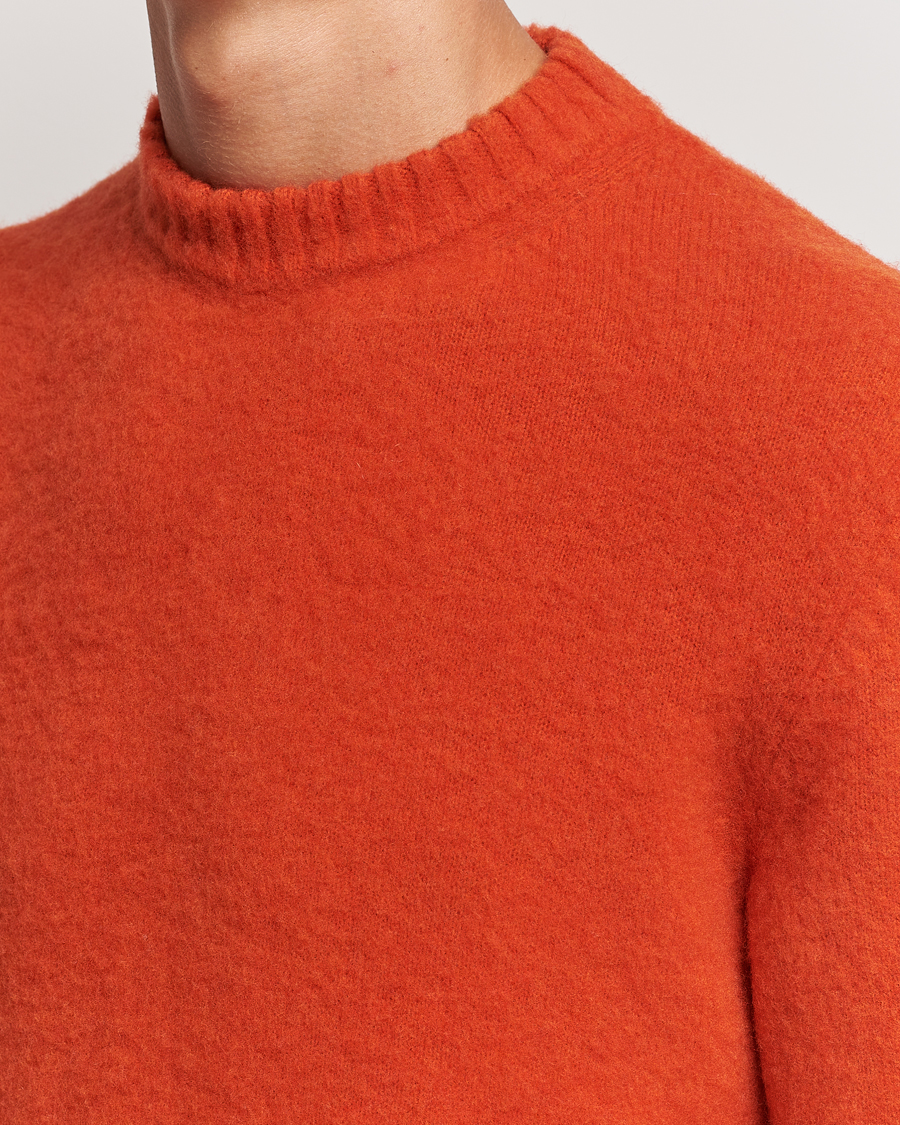 Homme | Pulls Et Tricots | Piacenza Cashmere | Brushed Wool Crew Neck Orange