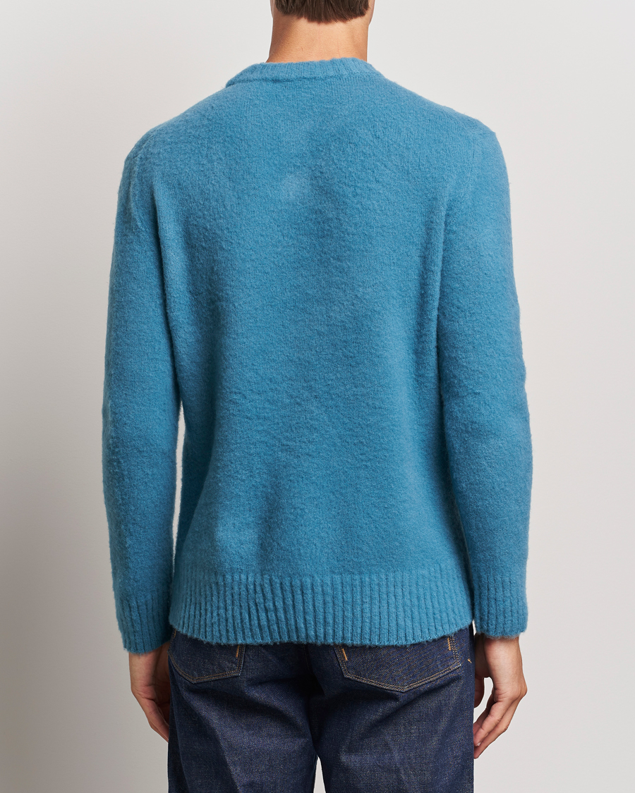 Homme | Pulls Et Tricots | Piacenza Cashmere | Brushed Wool Crew Neck Sky Blue