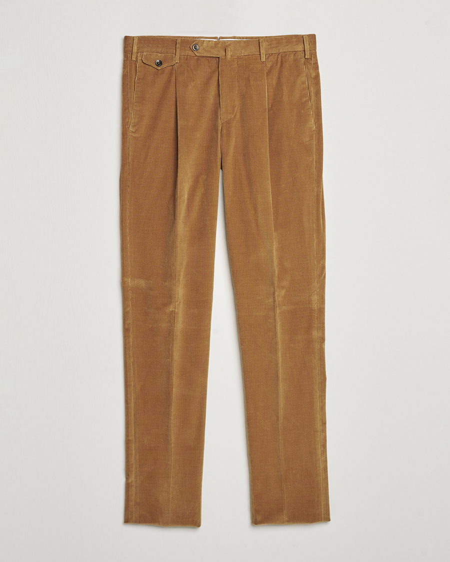 Homme | Pantalons | PT01 | Slim Fit Corduroy Trousers Brown