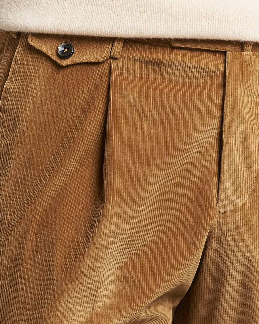 Homme | Pantalons | PT01 | Slim Fit Corduroy Trousers Brown