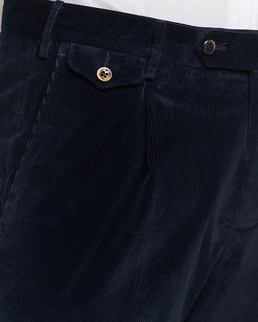 Homme | Pantalons | PT01 | Slim Fit Corduroy Trousers Navy
