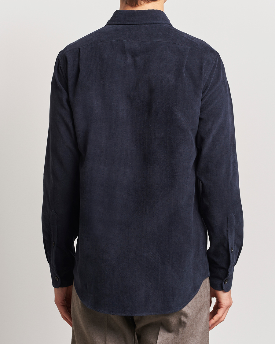 Homme | Chemises | Ralph Lauren Purple Label | Cotton/Cashmere Corduroy Overshirt Navy