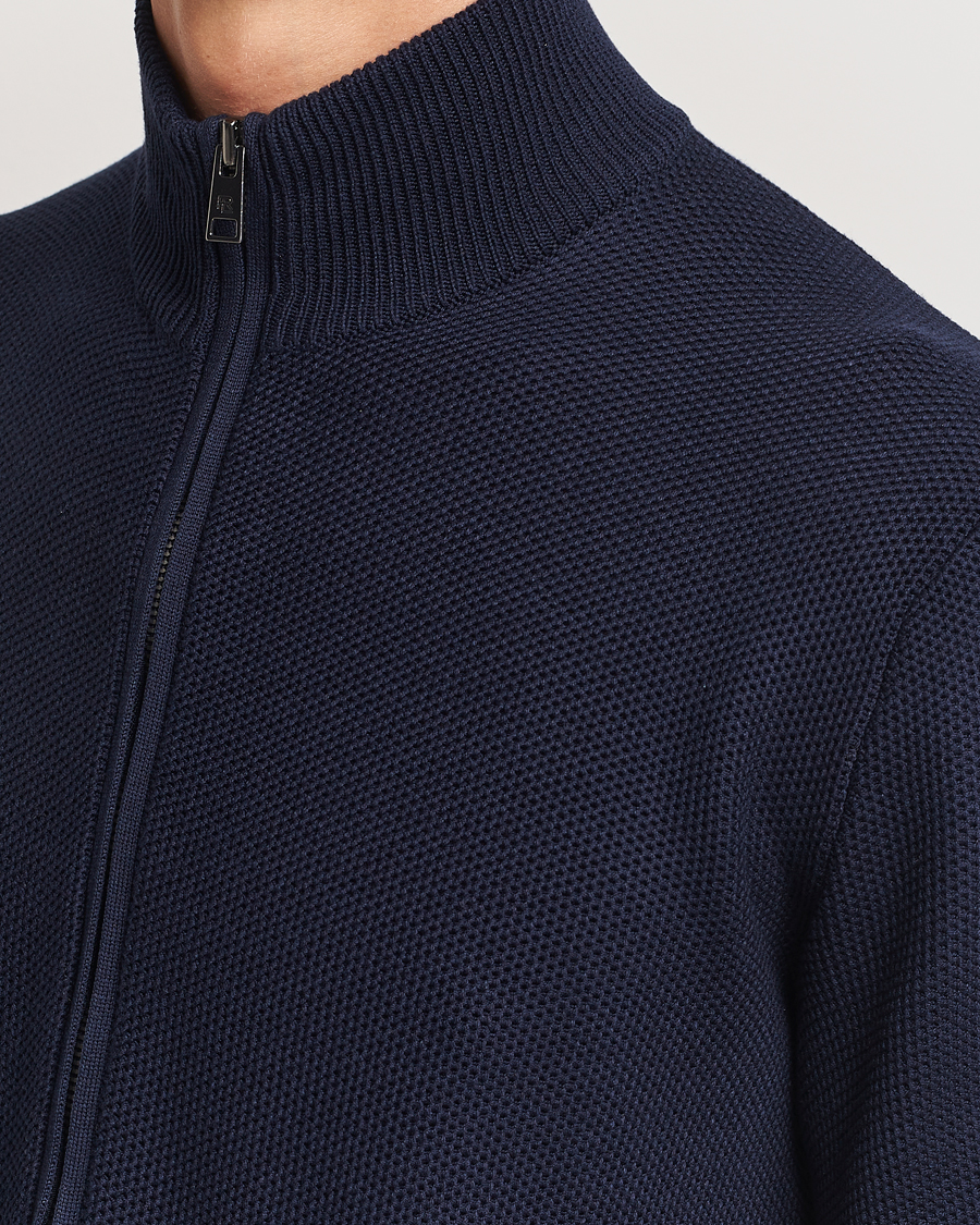 Homme | Pulls Et Tricots | Ralph Lauren Purple Label | Cotton/Silk Full Zip Sweater Navy
