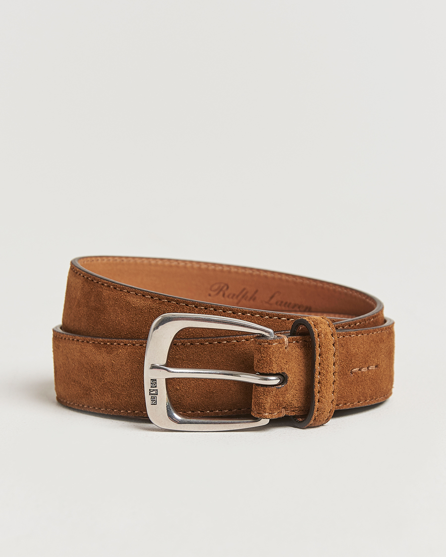 Homme | Ralph Lauren Purple Label Western Belt Brown Suede | Ralph Lauren Purple Label | Western Belt Brown Suede