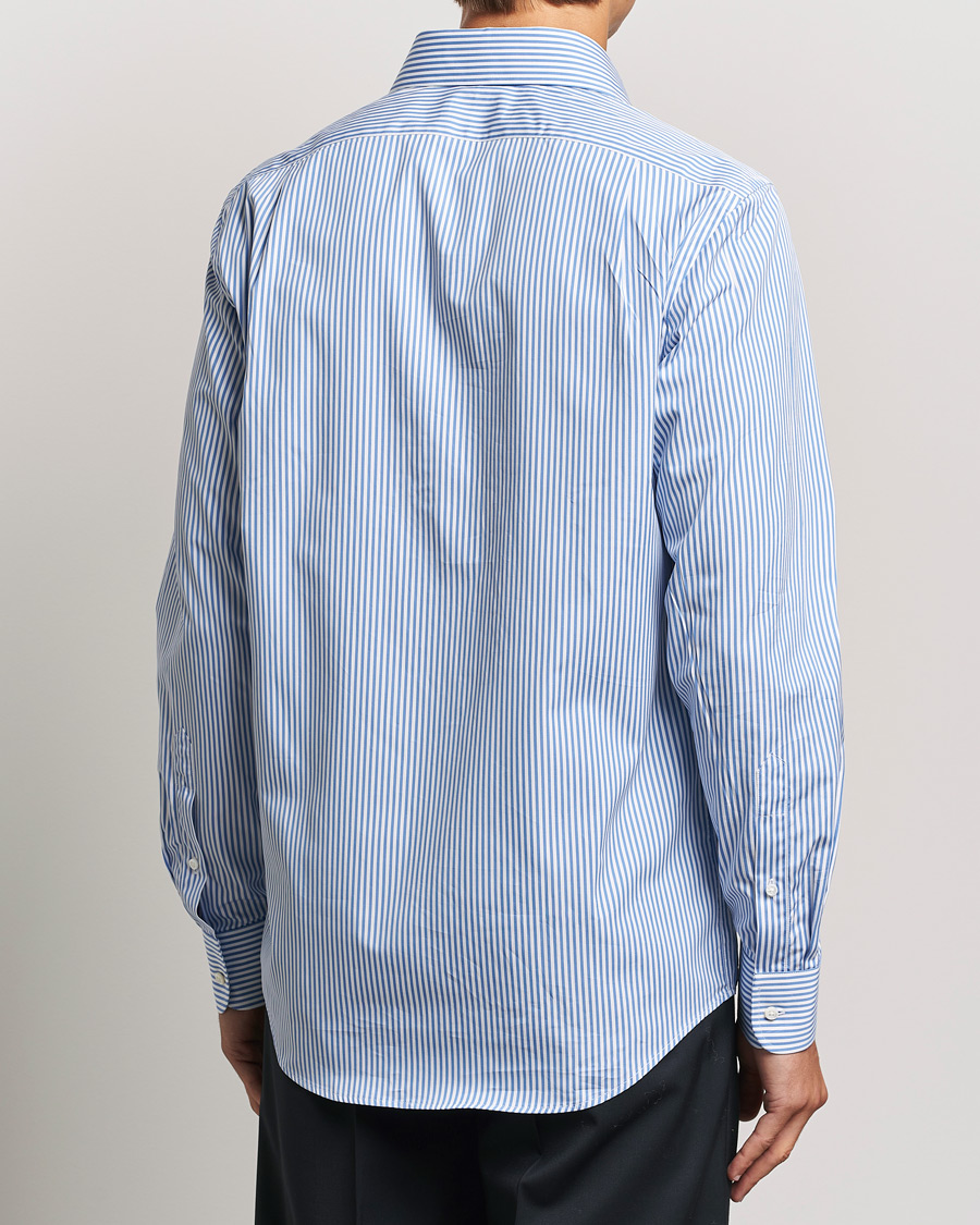 Homme | Chemises | Ralph Lauren Purple Label | Pop Stripe Cotton Shirt Light Blue
