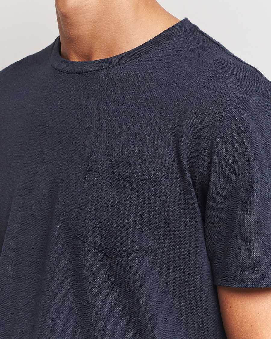 Homme | T-shirts | Ralph Lauren Purple Label | Knitted Pocket T-Shirt Navy