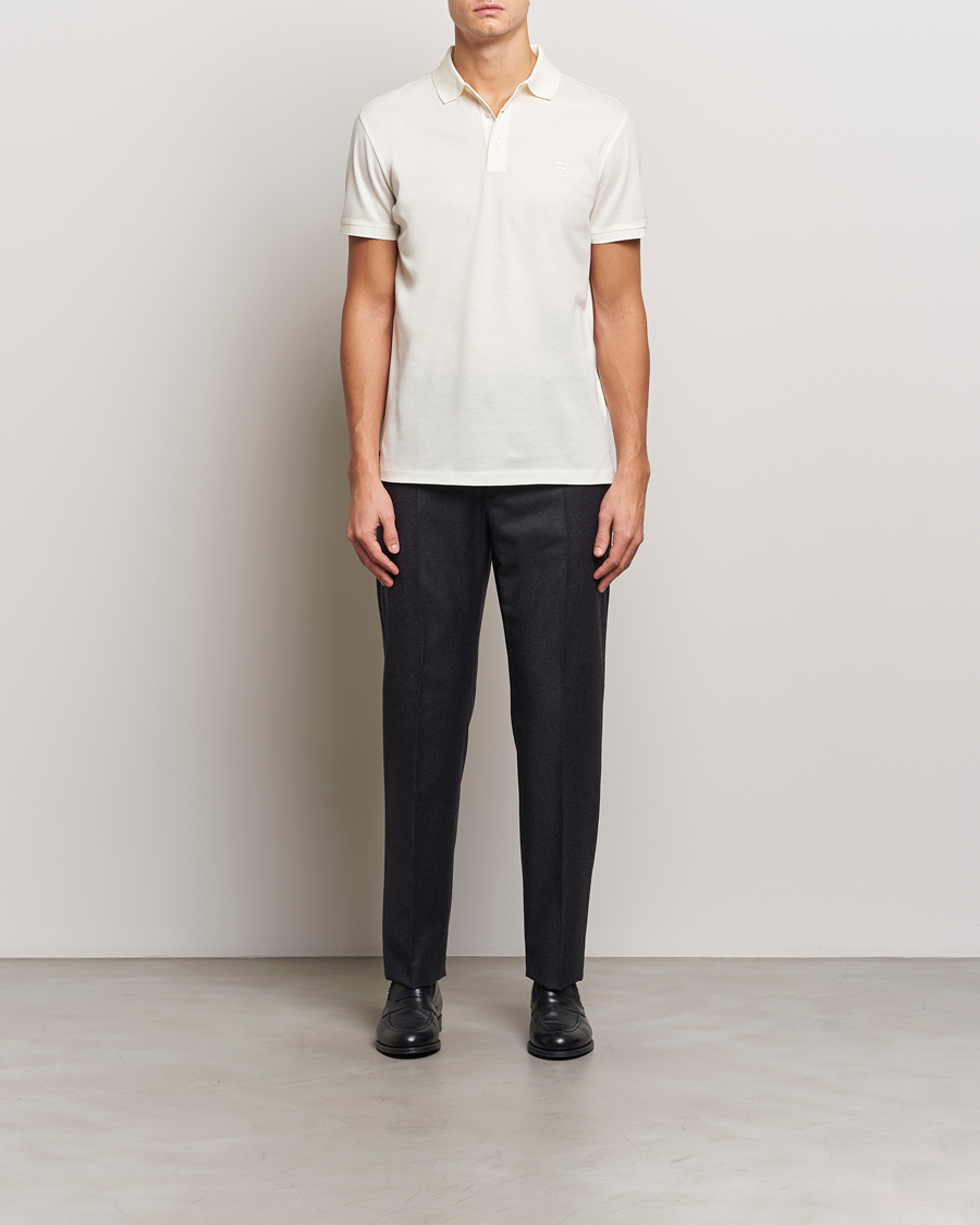 Homme | Polos | Ralph Lauren Purple Label | Monogram Logo Polo Off White