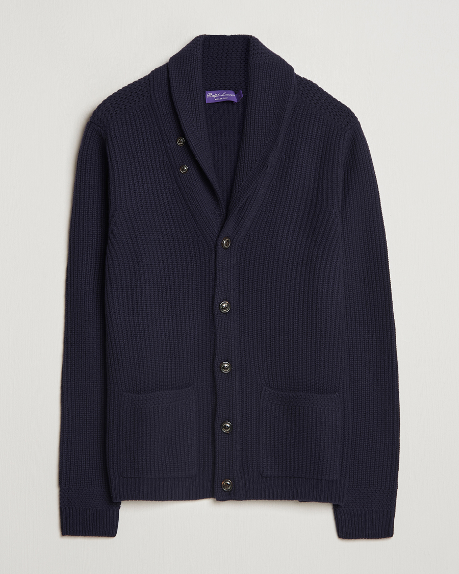 Homme | Pulls Et Tricots | Ralph Lauren Purple Label | Cashmere Shawl Cardigan Navy