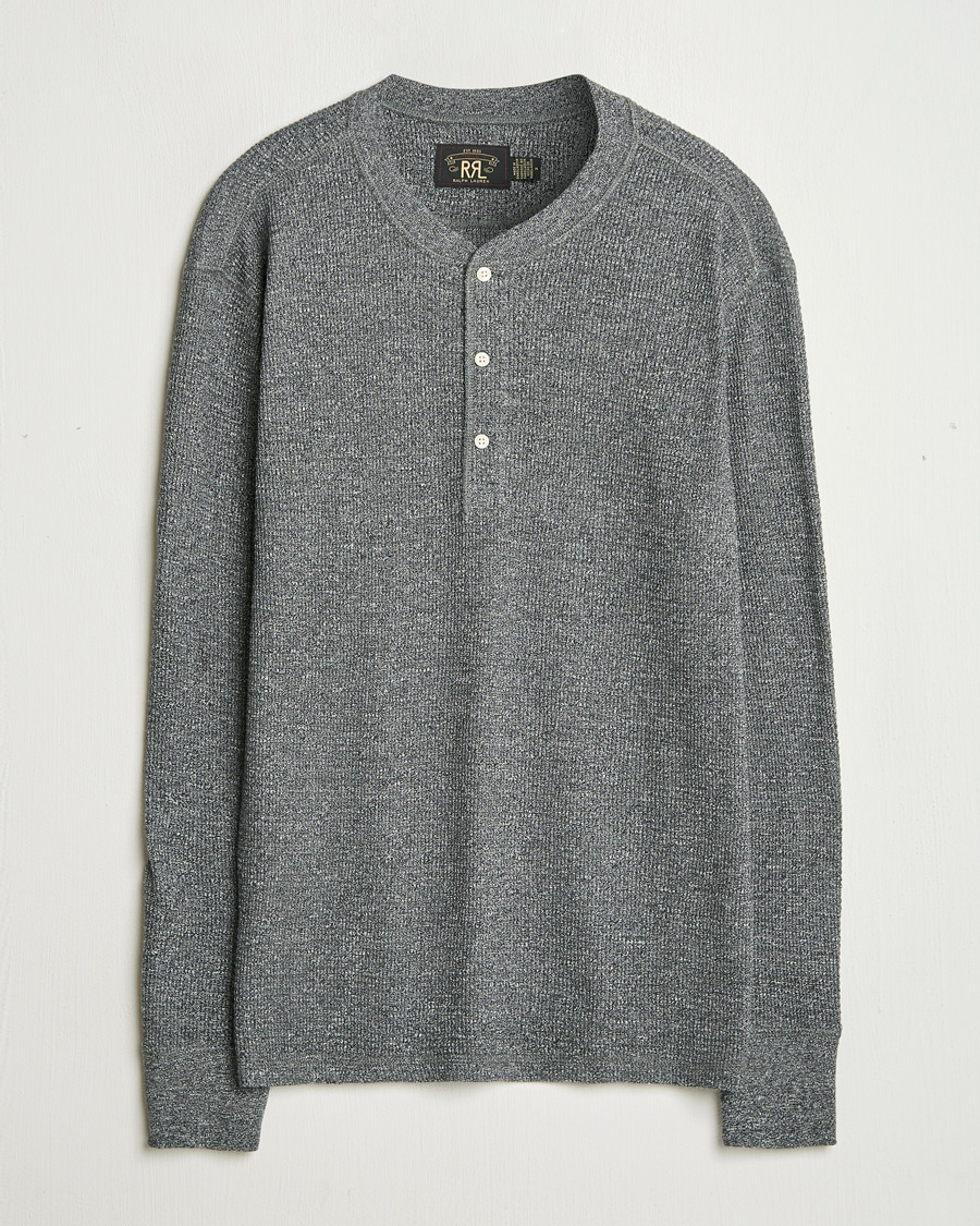 Homme | Pulls Et Tricots | RRL | Long Sleeve Henley Charcoal Heather