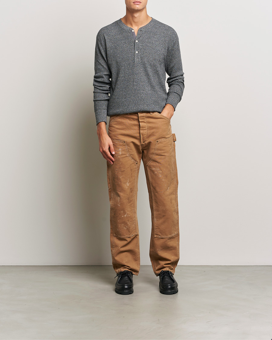 Homme | Pulls Et Tricots | RRL | Long Sleeve Henley Charcoal Heather