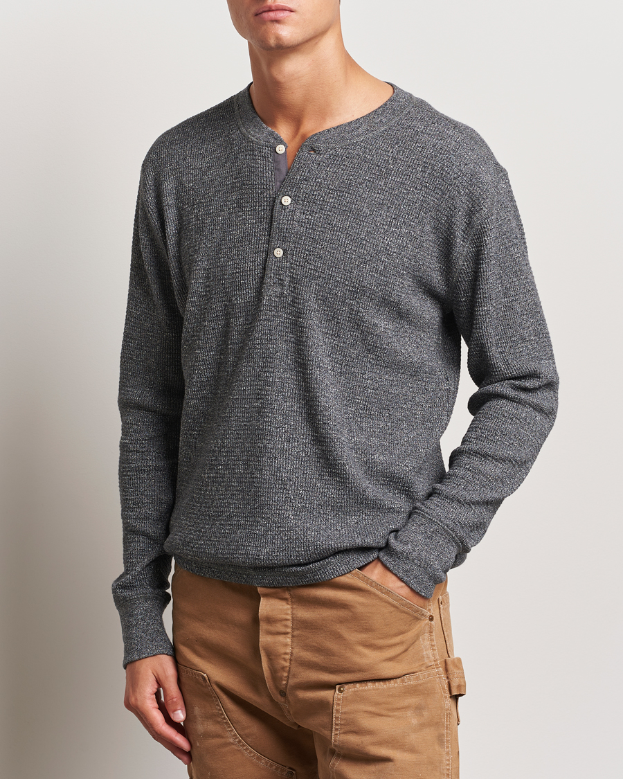 Homme | Pulls Et Tricots | RRL | Long Sleeve Henley Charcoal Heather