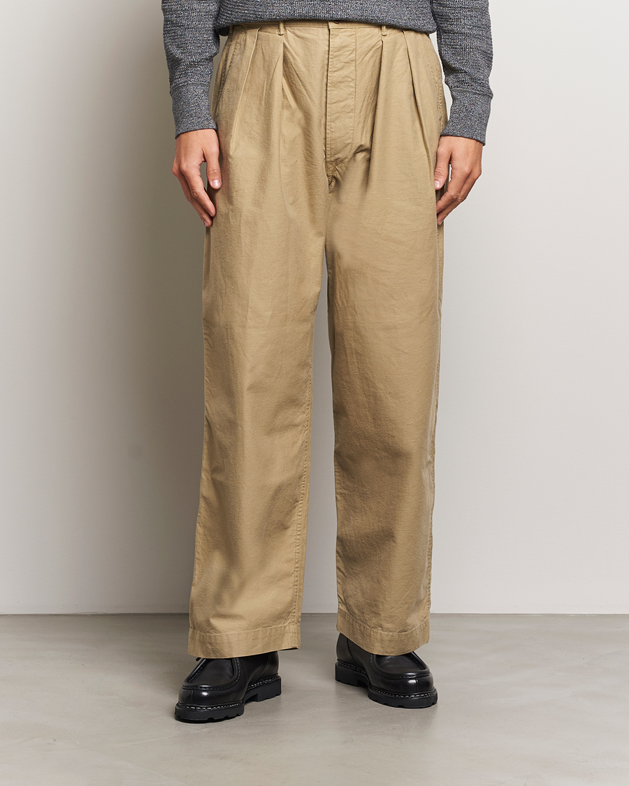 Homme | Pantalons | RRL | Hawkes Pleated Chinos Khaki