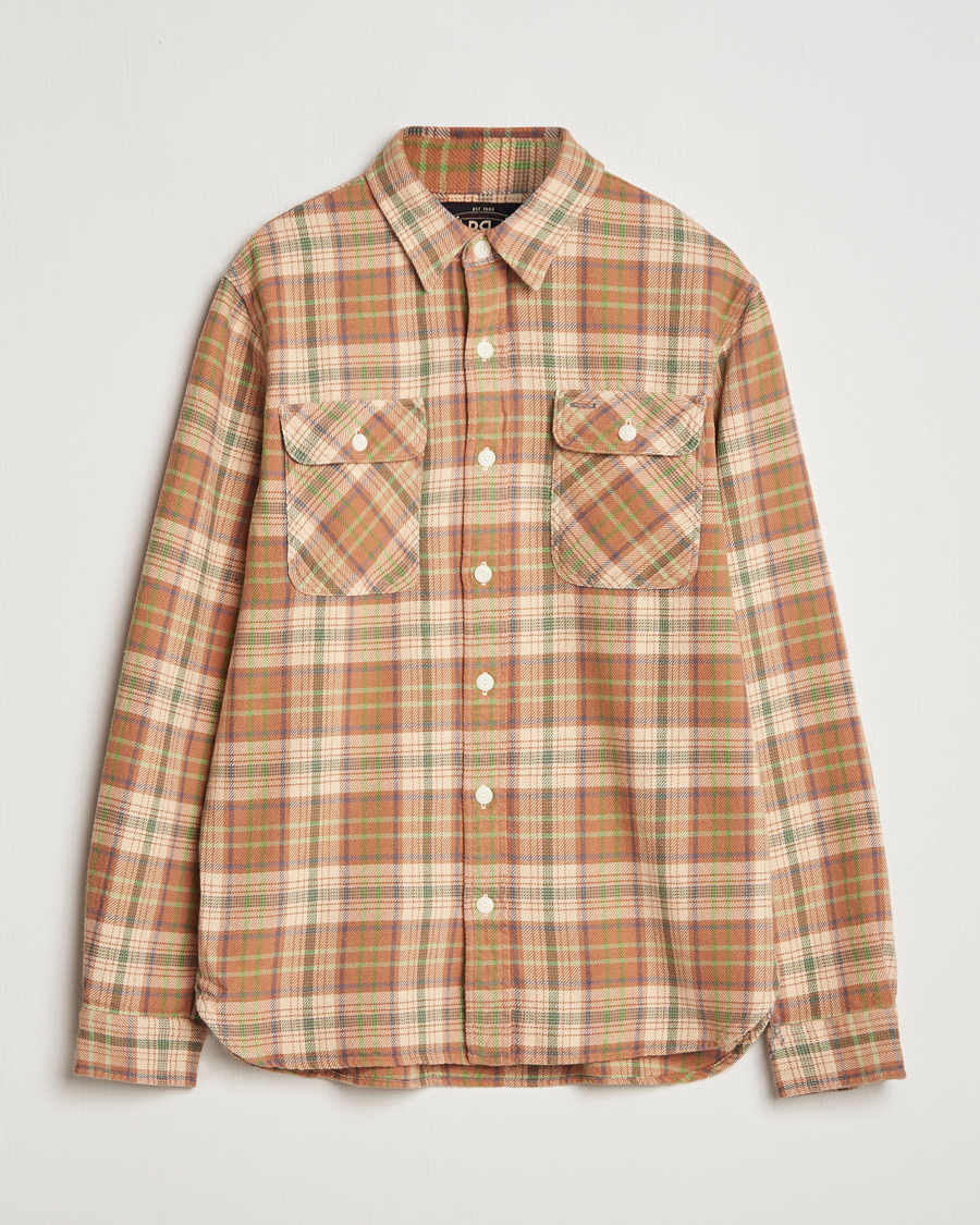 Homme | Chemises | RRL | Matlock Plaid Shirt Orange Multi
