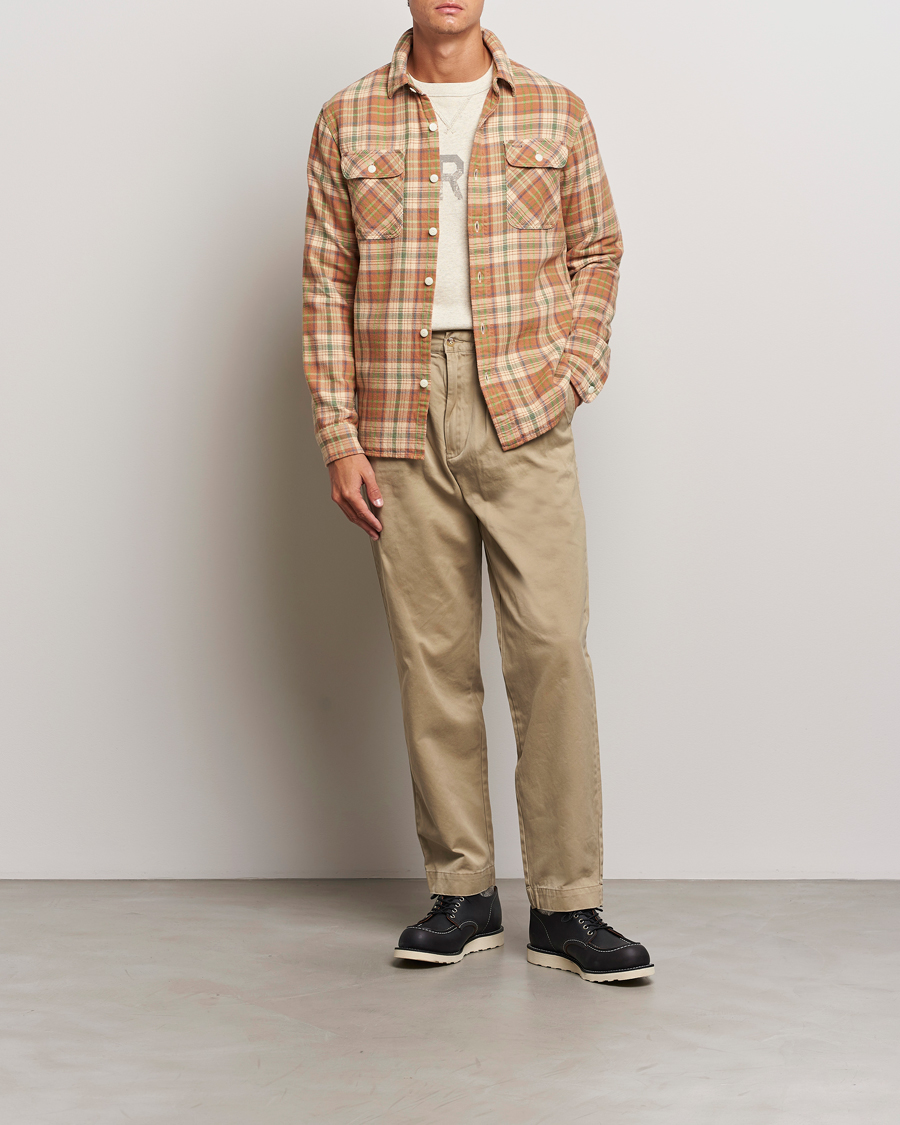 Homme | Chemises | RRL | Matlock Plaid Shirt Orange Multi