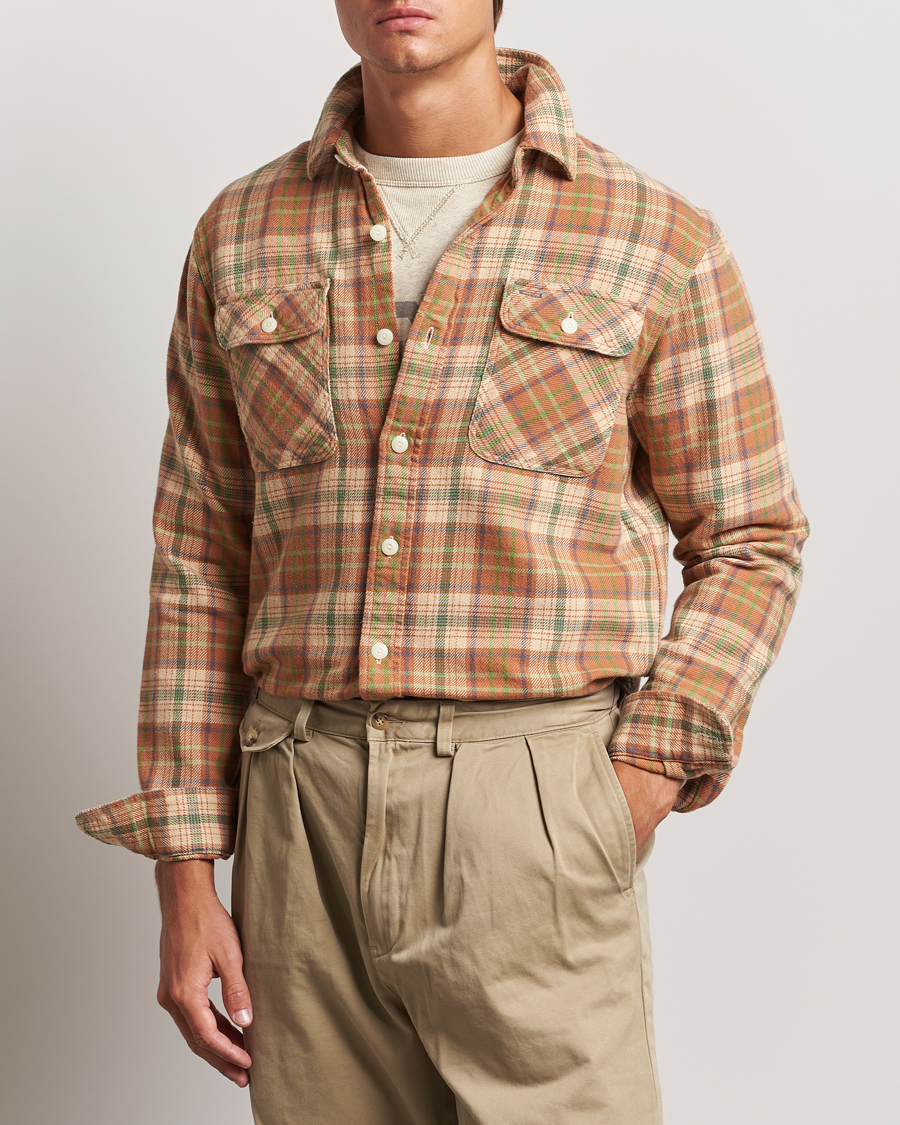 Homme | Chemises | RRL | Matlock Plaid Shirt Orange Multi