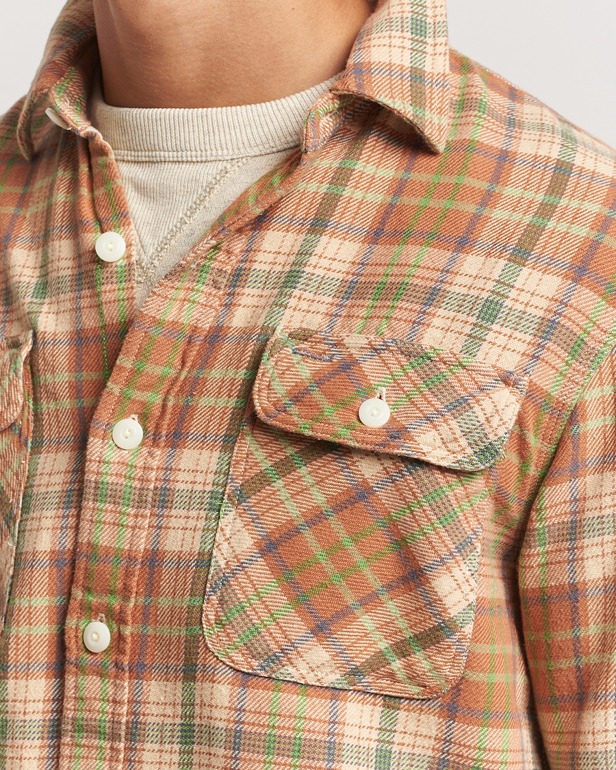 Homme | Chemises | RRL | Matlock Plaid Shirt Orange Multi