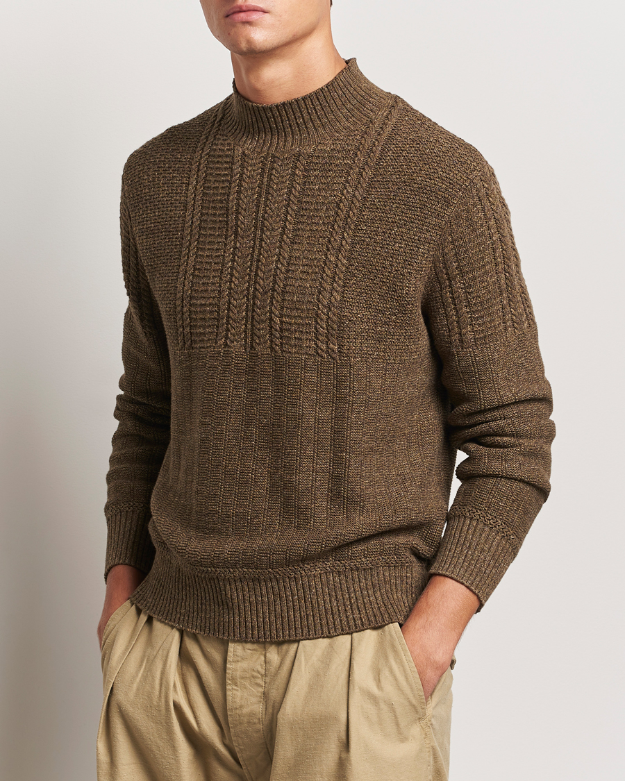 Homme | Pulls Et Tricots | RRL | Mock Neck Pullover Olive Heather