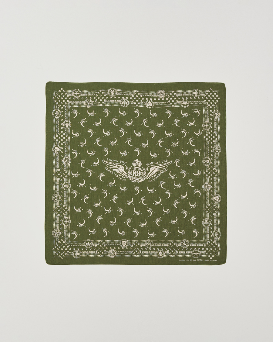 Homme | RRL Flight Bandana Olive/Cream | RRL | Flight Bandana Olive/Cream