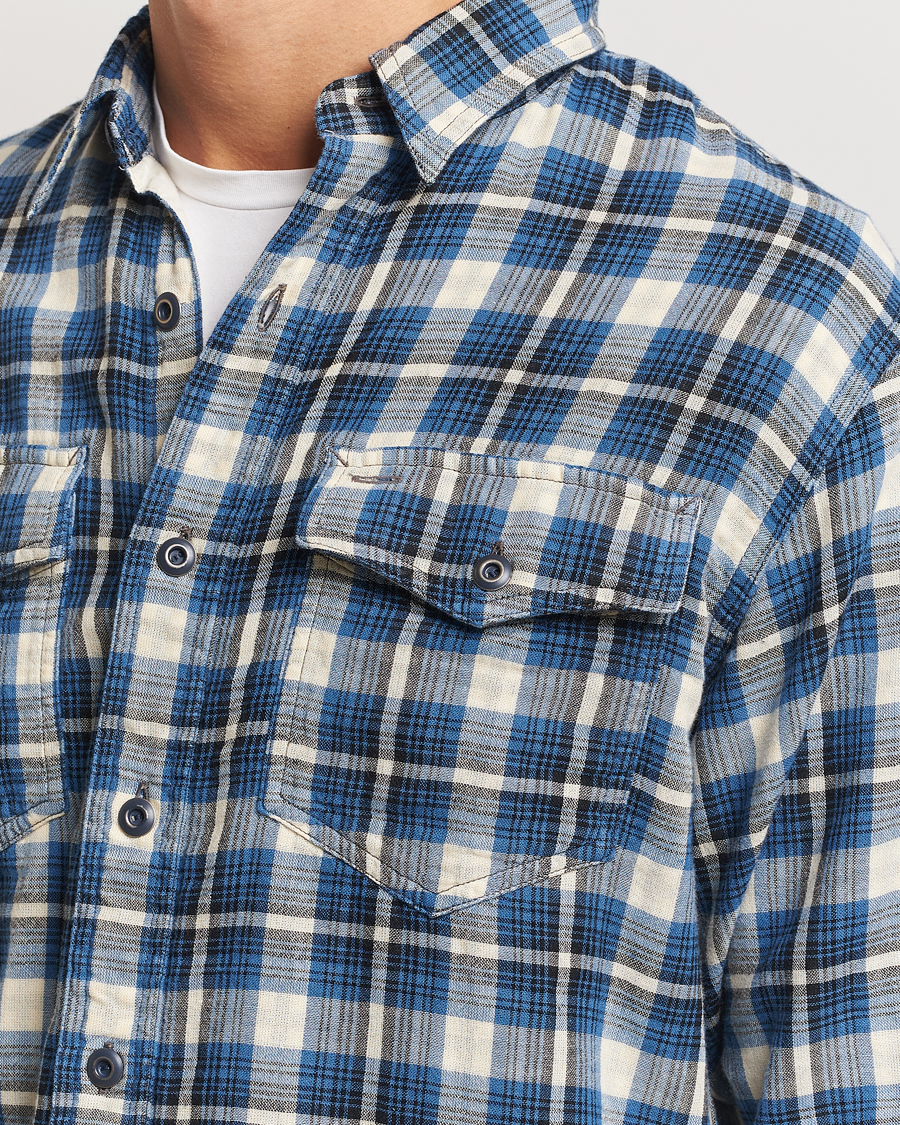 Homme | Chemises | RRL | Herc Flannel Shirt Blue Check