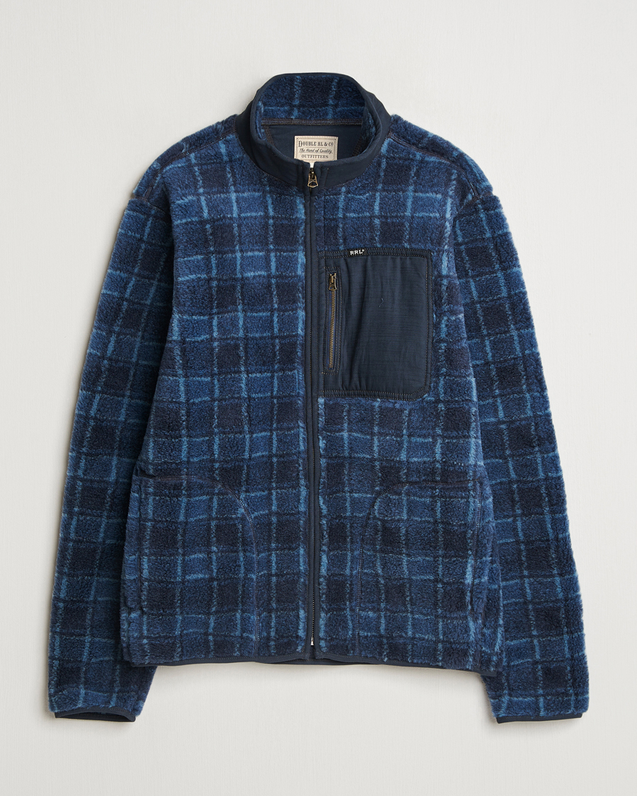 Homme | Pulls Et Tricots | RRL | Gabe Fleece Full Zip Navy Plaid