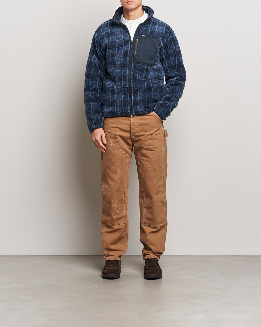 Homme | Pulls Et Tricots | RRL | Gabe Fleece Full Zip Navy Plaid
