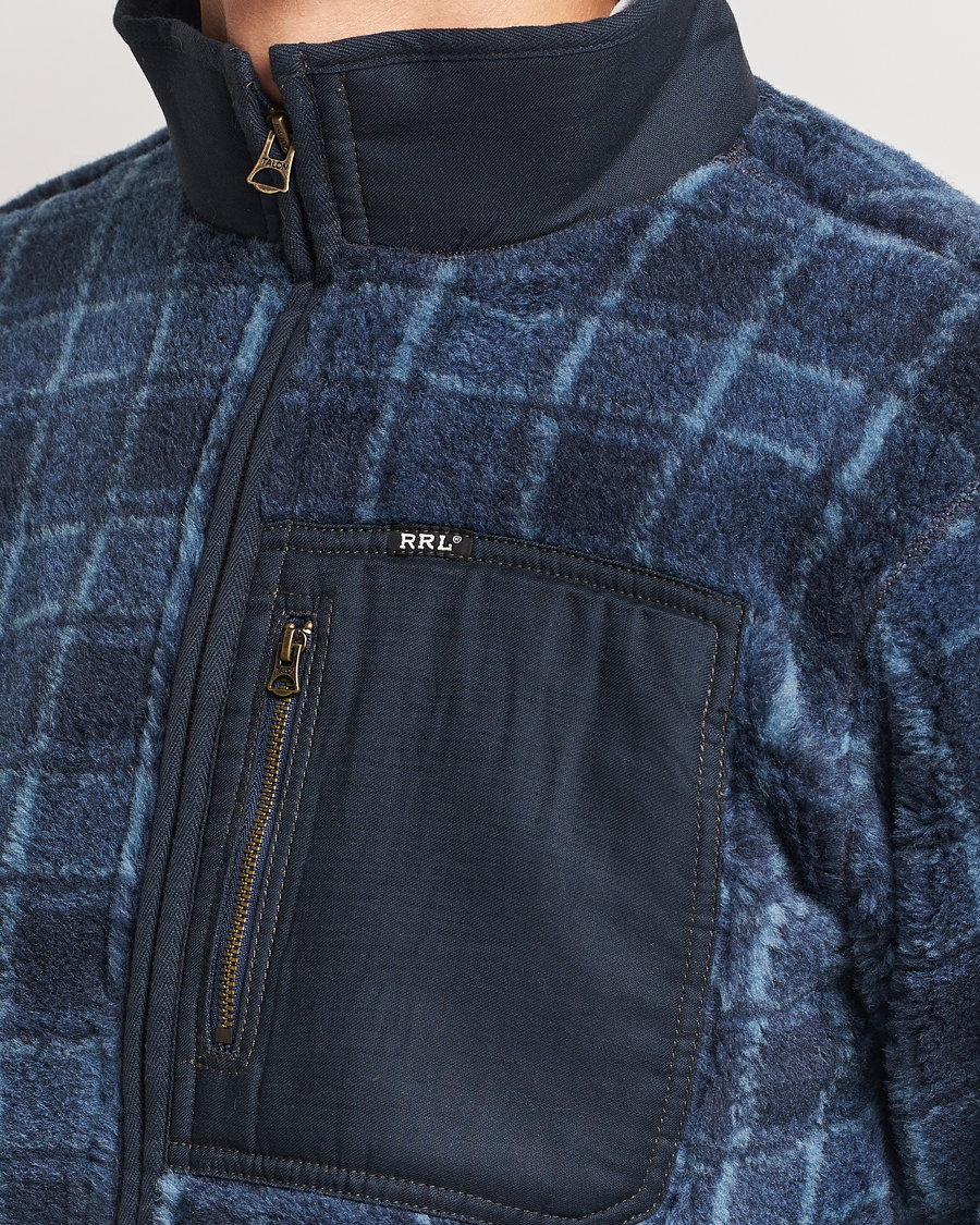 Homme | Pulls Et Tricots | RRL | Gabe Fleece Full Zip Navy Plaid