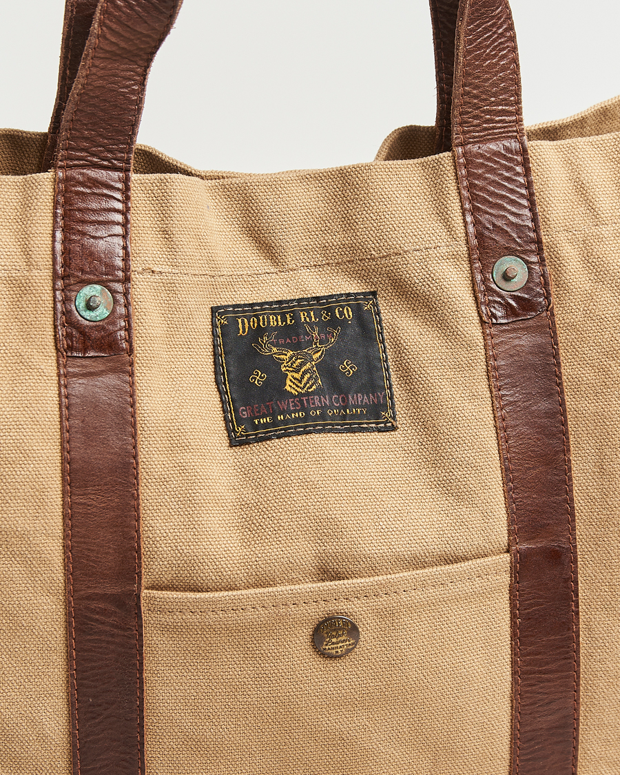 Homme | RRL Harley Canvas Tote Bag Khaki | RRL | Harley Canvas Tote Bag Khaki