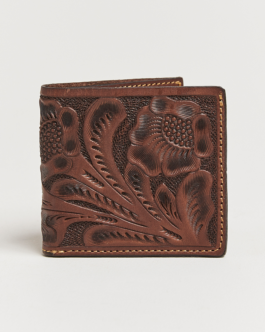 Homme | RRL Embossed Billfold Wallet Brown | RRL | Embossed Billfold Wallet Brown