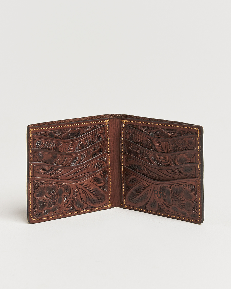 Homme | RRL Embossed Billfold Wallet Brown | RRL | Embossed Billfold Wallet Brown