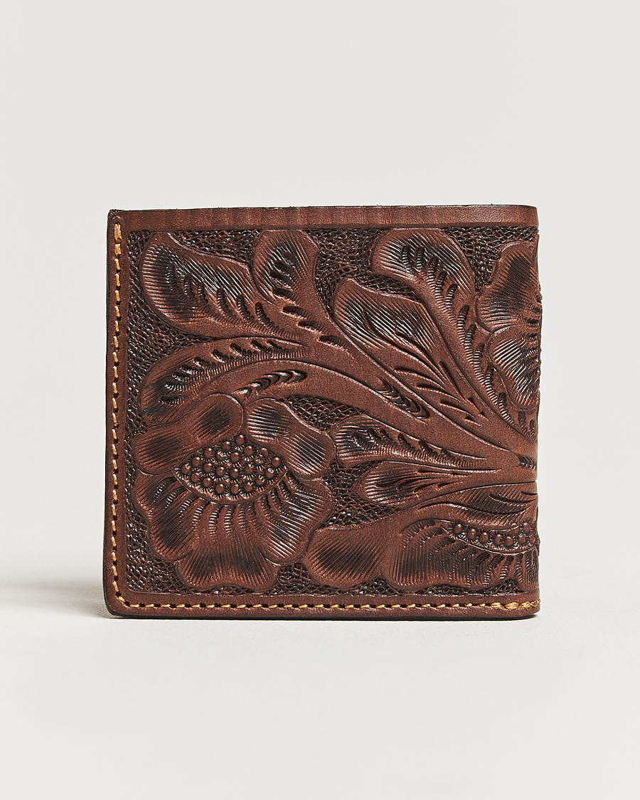 Homme | RRL Embossed Billfold Wallet Brown | RRL | Embossed Billfold Wallet Brown