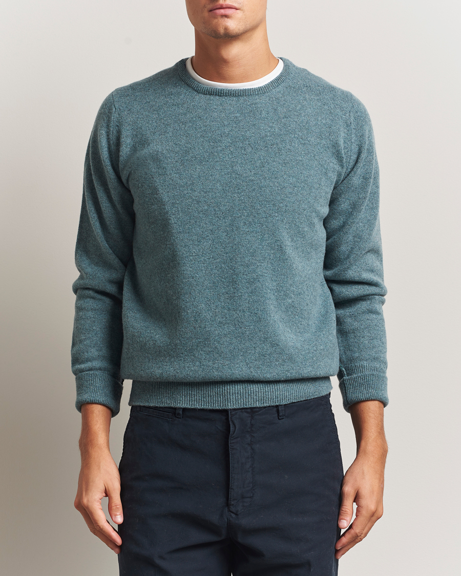 Homme | Pulls Et Tricots | William Lockie | Rob Lambswool Crewneck Caspian