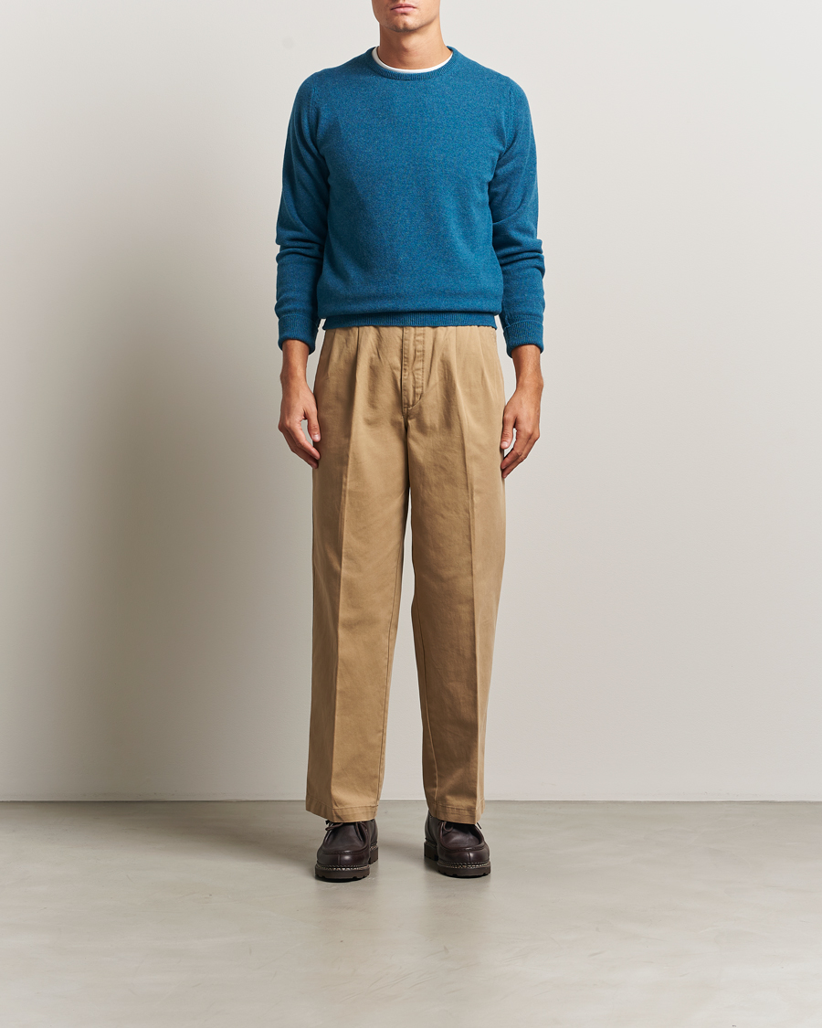 Homme | Pulls Et Tricots | William Lockie | Rob Lambswool Crewneck Mallard