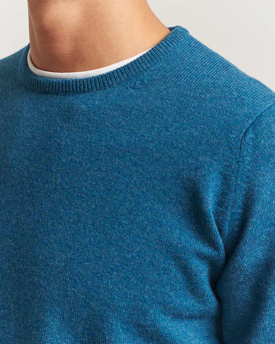 Homme | Pulls Et Tricots | William Lockie | Rob Lambswool Crewneck Mallard