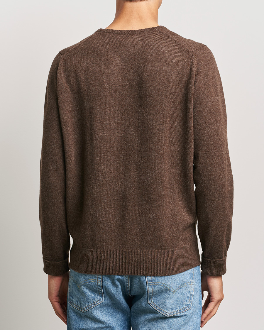 Homme | Pulls Et Tricots | William Lockie | Rob Lambswool Crewneck Mocha