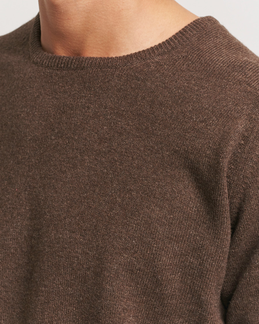 Homme | Pulls Et Tricots | William Lockie | Rob Lambswool Crewneck Mocha