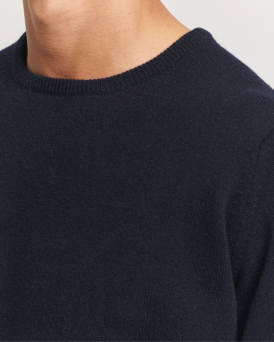 Homme | Pulls Et Tricots | William Lockie | Rob Lambswool Crewneck Navy