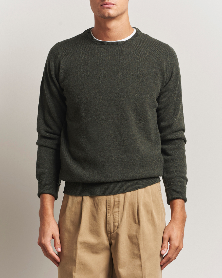 Homme | Pulls Et Tricots | William Lockie | Rob Lambswool Crewneck Seaweed