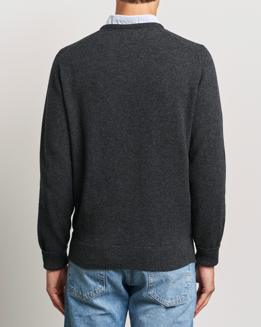 Homme | Pulls Et Tricots | William Lockie | Rob Lambswool V-Neck Charcoal