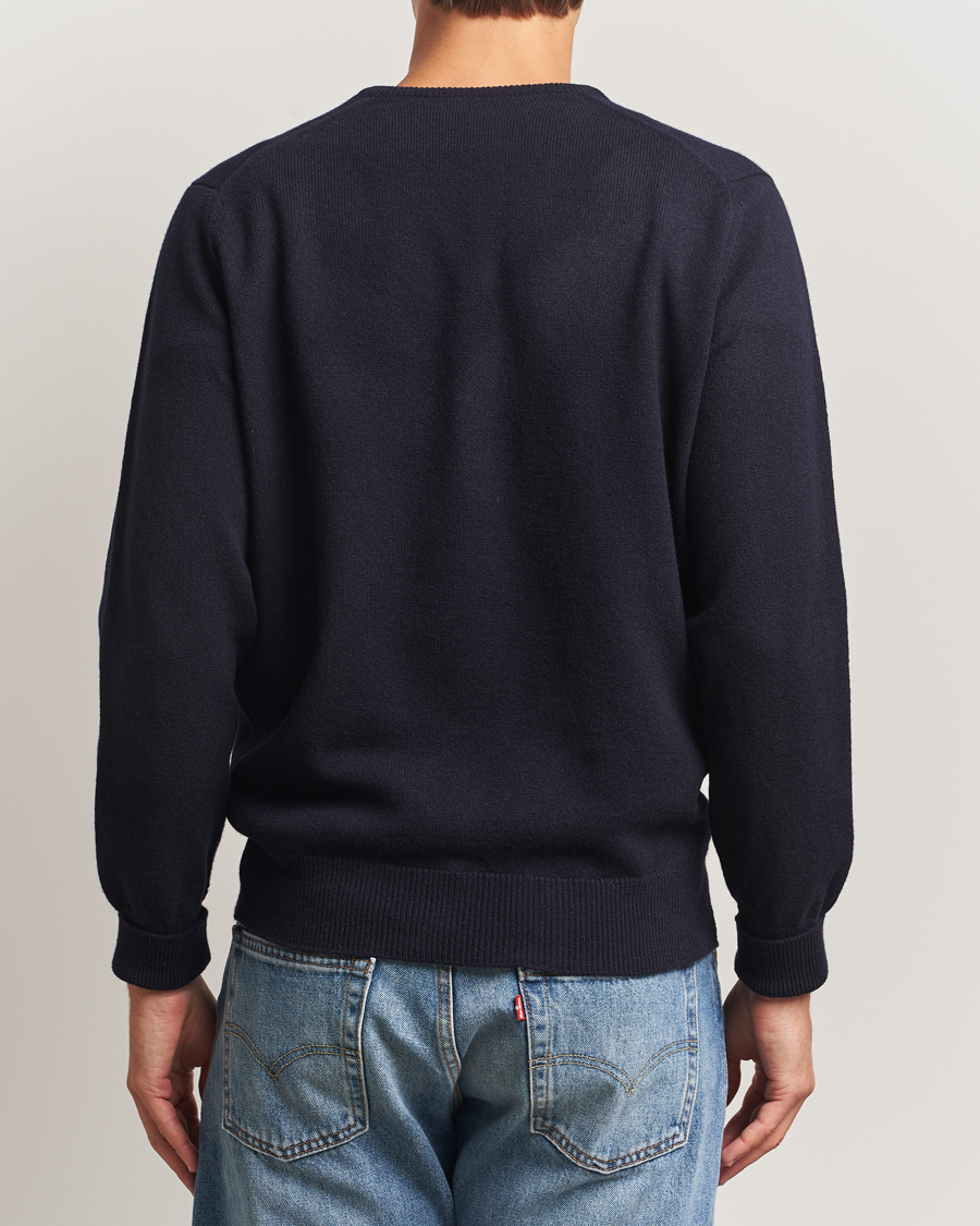 Homme | Pulls Et Tricots | William Lockie | Rob Lambswool V-Neck Navy