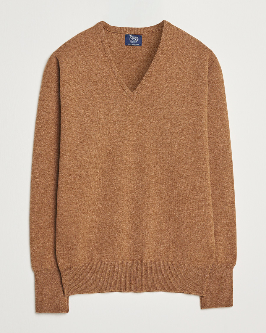 Homme | Pulls Et Tricots | William Lockie | Rob Lambswool V-Neck Savannah