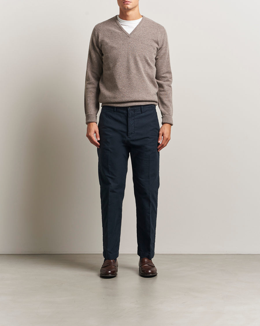 Homme | Pulls Et Tricots | William Lockie | Rob Lambswool V-Neck Vole