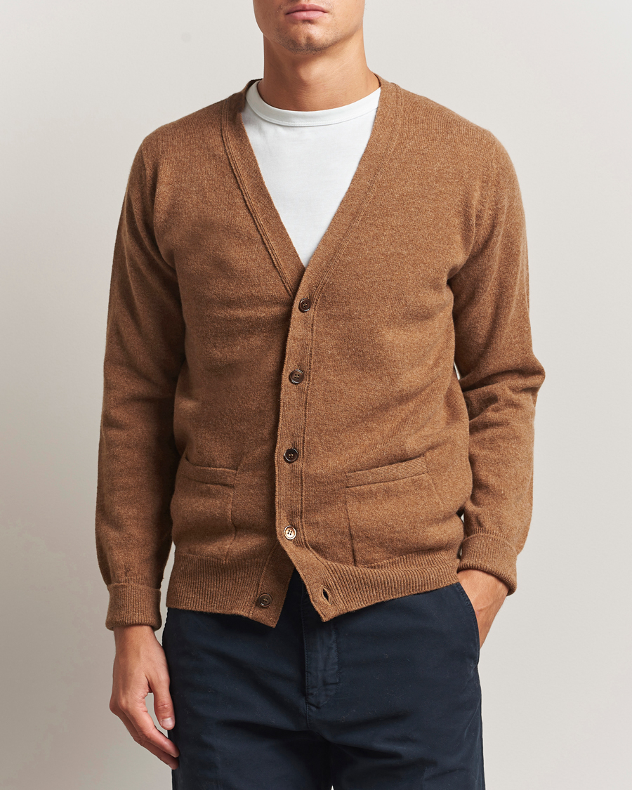 Homme | Pulls Et Tricots | William Lockie | Rob Lambswool Cardigan Driftwood