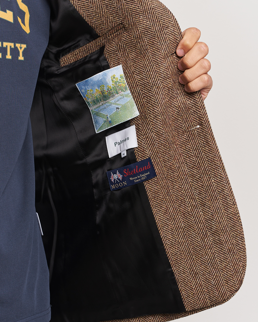 Homme | Blazers | Palmes | Blaze Herringbone Wool Sport Coat Brown